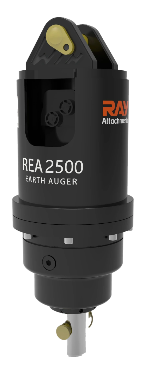 REA2500 hydraulic earth auger drive configuration view