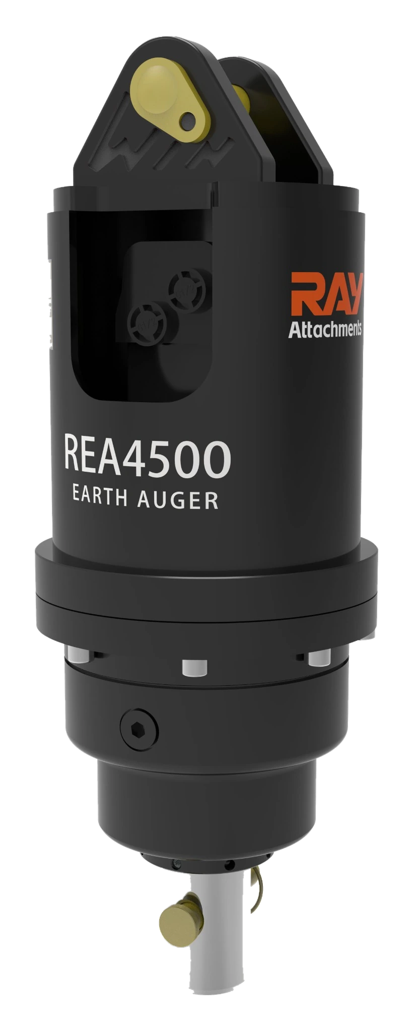 REA4500 hydraulic earth auger drive configuration view